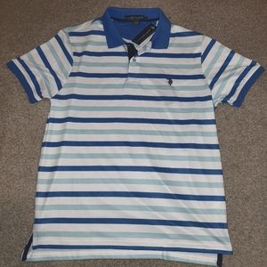 Us Polo Assn t shirt size L blue and white